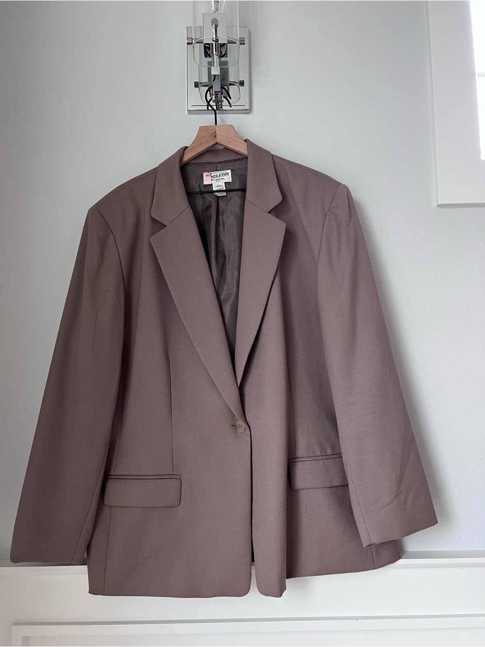 Pendleton Taupe Single-Button Blazer